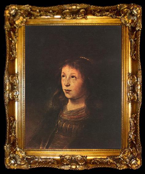 framed  LIEVENS, Jan Portrait of a Girl dh, ta009-2